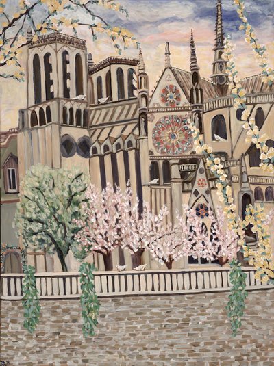 Colombe di Notre Dame, 2018 (acrilico su tela) da Deborah Eve Alastra