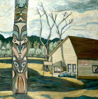 Totem di querce, 2019 (acrilico su tela) da Deborah Eve Alastra