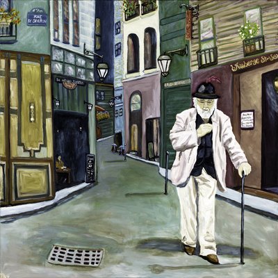 Parisien, 2018 (acrilico su tela) da Deborah Eve Alastra