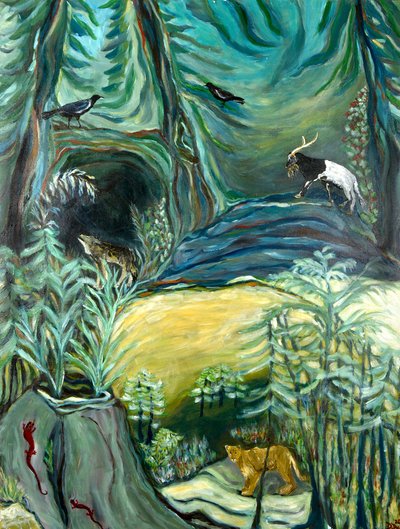 ReGrowth, 2021 (acrilico su tela) da Deborah Eve Alastra