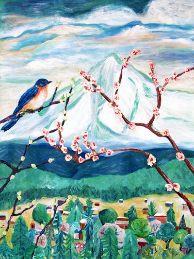 Segni di primavera, 2016 (acrilico su tela) da Deborah Eve Alastra