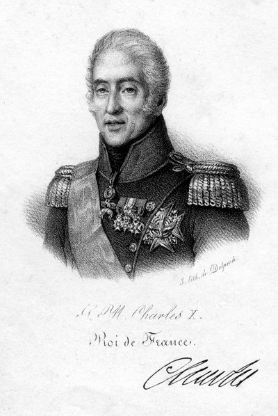 Carlo X, Re di Francia, XIX secolo da Delpech