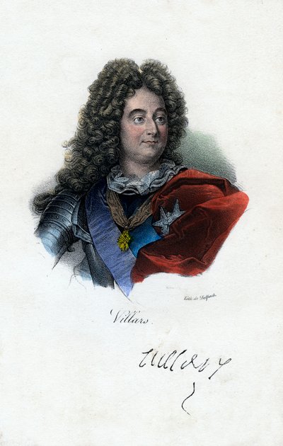 Claude Louis Hector de Villars, generale francese, XIX secolo da Delpech