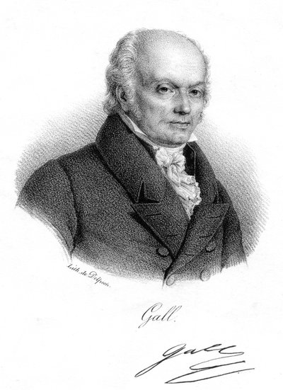 Franz Joseph Gall, medico tedesco e fondatore della frenologia, c1820 da Delpech