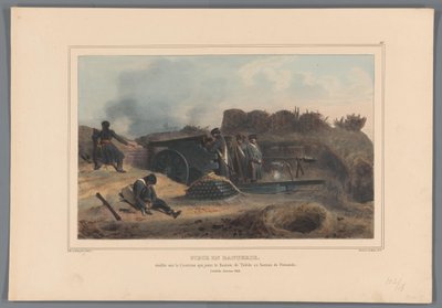 Artiglieria in azione, 1832 da Denis Auguste Marie Raffet