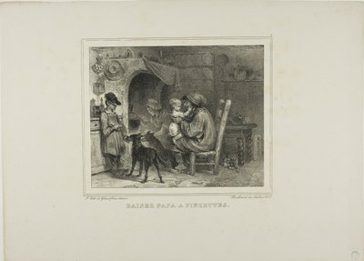 Baciare il papà con i pizzichi da Denis Auguste Marie Raffet