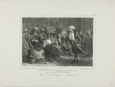 Piccolo club aristocratico, 28 luglio 1830 da Denis Auguste Marie Raffet
