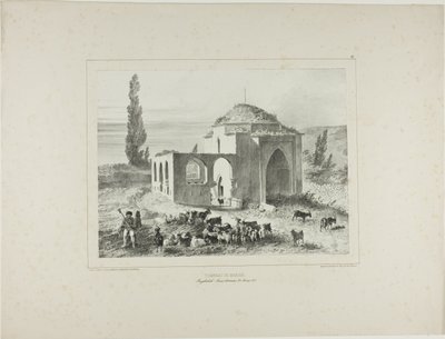 Tomba di Mariah, Bachtcheh-Seraï, Crimea, 21 agosto 1837 da Denis Auguste Marie Raffet