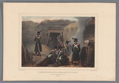 Militari presso una galleria di mina, 1832 da Denis Auguste Marie Raffet