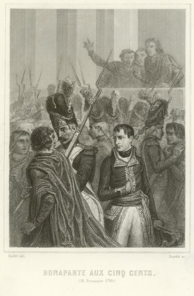 Napoleone Bonaparte circondato dai membri del Consiglio dei Cinquecento da Denis Auguste Marie Raffet