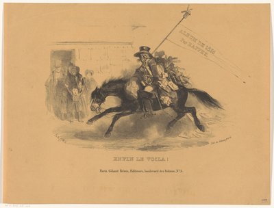 Postiglione a cavallo (Album del 1836) da Denis Auguste Marie Raffet