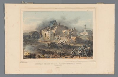 Rovine della chiesa e della casa del generale Chassé, 1832 da Denis Auguste Marie Raffet