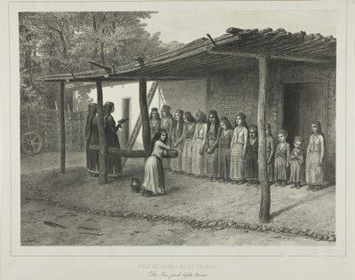 Scuola per giovani ragazze tartariche da Denis Auguste Marie Raffet