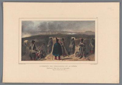 Tiratori dietro una barricata, 1832 da Denis Auguste Marie Raffet
