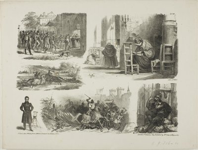 Foglio di schizzi da Denis Auguste Marie Raffet