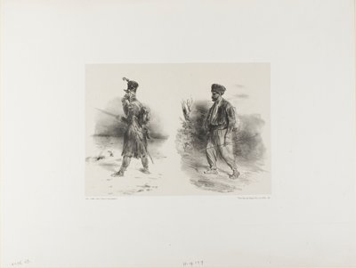 Foglio con schizzo incompiuto da Denis Auguste Marie Raffet