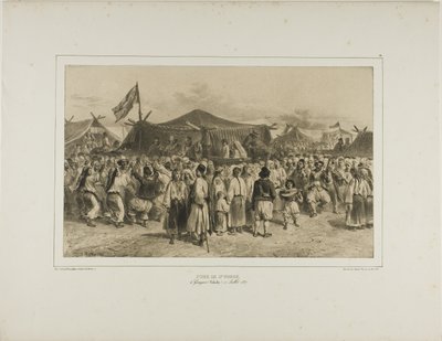 Fiera di St. Pierre, Giourjevo, Valacchia, 11 luglio 1837 da Denis Auguste Marie Raffet