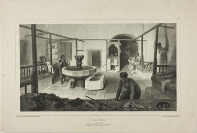 Bagno tartaro, sala di riposo da Denis Auguste Marie Raffet