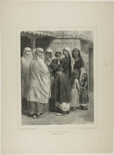 Donne tartare al Baïdar, Crimea, 26 agosto 1837 da Denis Auguste Marie Raffet
