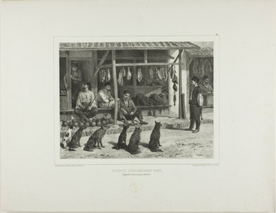 Il macellaio e altri mercanti tartari da Denis Auguste Marie Raffet