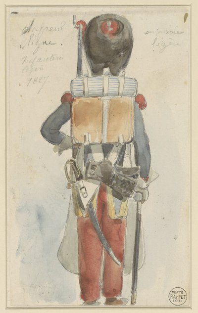 Studio di uniforme da Denis Auguste Marie Raffet