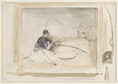 Lavoratore del cotone seduto da Denis Auguste Marie Raffet