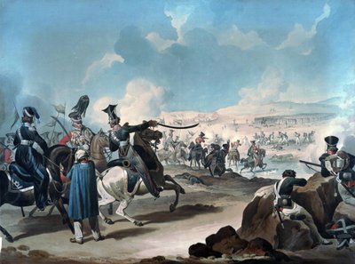 Cavalleria russa che attacca la fanteria francese a Borodino da Denis Dighton