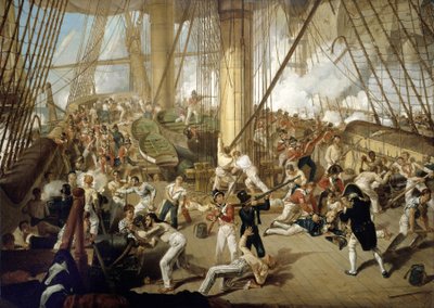 La caduta di Horatio Nelson (1758-1805), nella Battaglia di Trafalgar, 21 ottobre da Denis Dighton