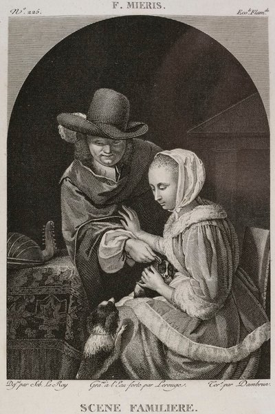 Denis-Sébastien Leroy, Lerouge e Dambrun - Scena familiare, dopo Frans van Mieris il Vecchio - 1802-1815 da Denis Sebastien Leroy