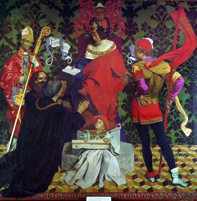 Giovanni Caboto e i suoi Figli Ricevono la Carta da Enrico VII per Navigare alla Ricerca di Nuove Terre da Denis William Eden