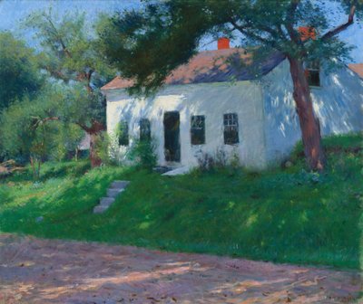 Cottage lungo la strada, 1889 da Dennis Miller Bunker