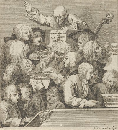 Un coro di cantanti, ca. 1800 da Dent