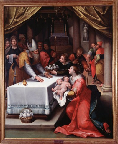 Presentazione di Gesù al tempio da Denys Calvaert or Calvart