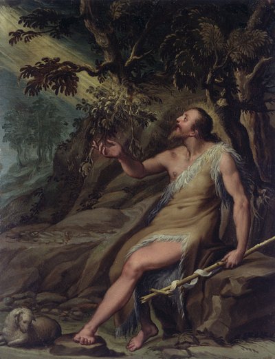 San Giovanni Battista nel deserto da Denys Calvaert or Calvart