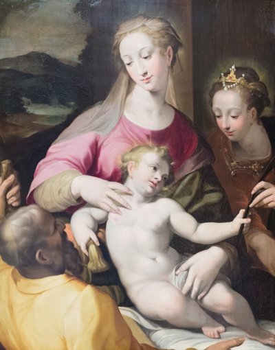 Il matrimonio mistico di Santa Caterina da Denys Calvaert or Calvart