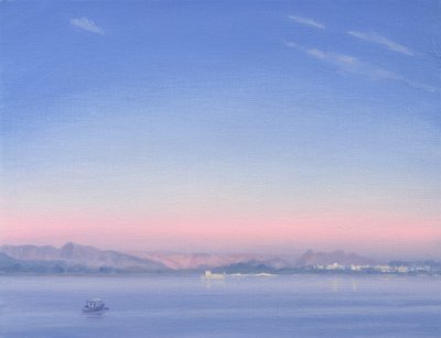 Alba sul lago Piccola da Derek Hare