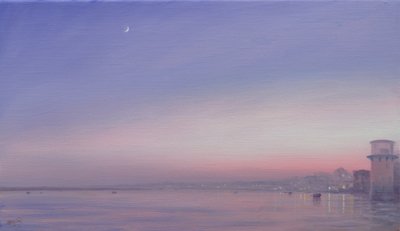 Luna su Varanasi da Derek Hare