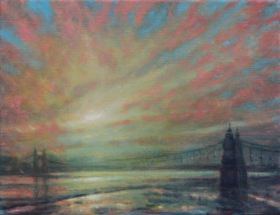 Tramonto al ponte di Hammersmith, 2022 da Derek Hare