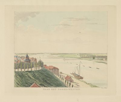 Veduta del Valkhof e del Waal a nord-ovest di Nimega da Derk Anthony van de Wart