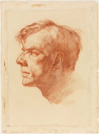 Ritratto di John Fothergill, 1907 circa (sanguigna su carta) da Derwent Lees