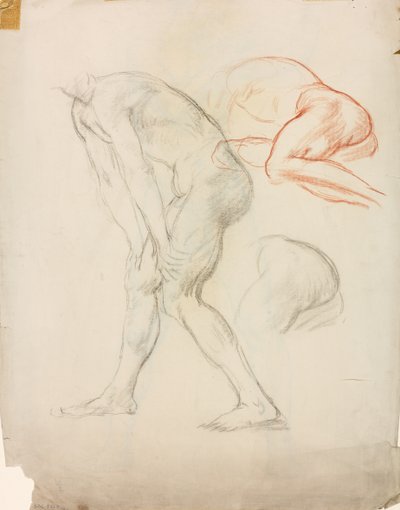 Studi di una figura accovacciata da Derwent Lees