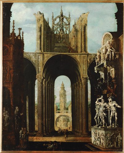 Architettura immaginaria (olio su tela) da Desiderio Monsu