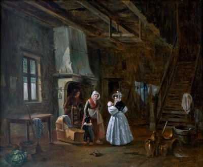 Interno con figure, XIX secolo da Desire Donny