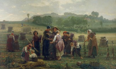 Raccolta di papaveri in Piccardia, 1860 da Desire Francois Laugee