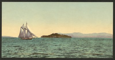 Alcatraz e il Golden Gate, San Francisco da Detroit Photographic Co.