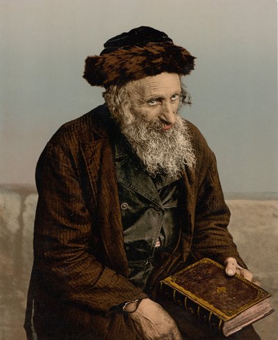 Un Israelita, Gerusalemme, Terra Santa, c.1890-c.1900 da Detroit Photographic Co.