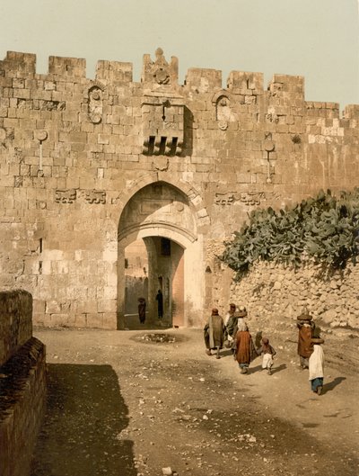 La Porta di Santo Stefano, Gerusalemme, Terra Santa, c.1890-c.1900 da Detroit Photographic Co.