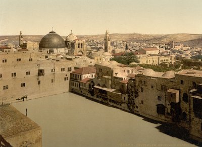 La piscina di Ezechia, Gerusalemme, Terra Santa da Detroit Photographic Co.
