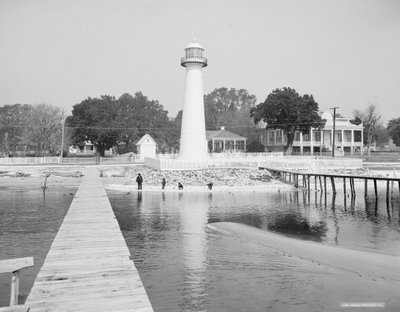 Faro di Biloxi, Biloxi, Mississippi, USA, c.1906 da Detroit Publishing Co.