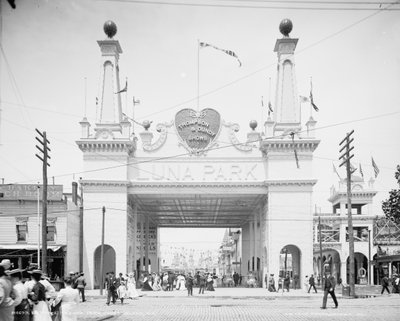 Ingresso a Luna Park, Coney Island, New York da Detroit Publishing Co.